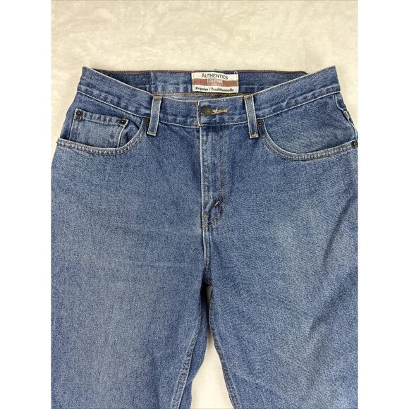 Men's Levi Strauss & Co Signature Authentics Loose Fit Blue Jeans Size 33 X 30 - Picture 2 of 10